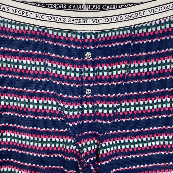 NEW Victoria's Secret Blue 2 Piece Knit  Pajama Set - Picture 6 of 16